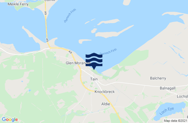 Tain, United Kingdomの潮見表地図