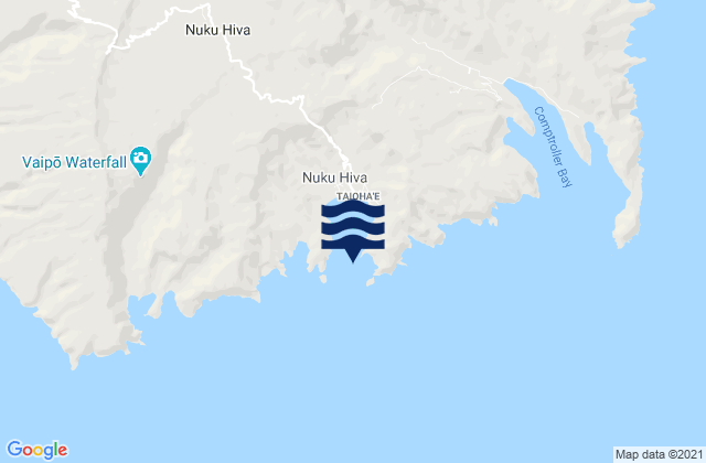 Taio Hae Bay Nuku Hiva Island, French Polynesiaの潮見表地図
