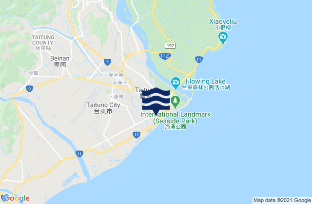 Taitung, Taiwanの潮見表地図