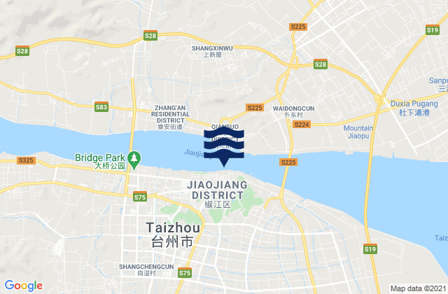 Taizhou Shi, Chinaの潮見表地図