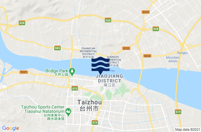 Taizhou, Chinaの潮見表地図