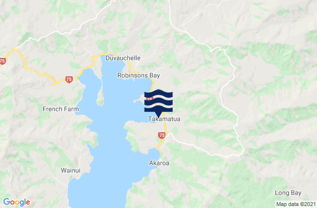 Takamatua Bay, New Zealandの潮見表地図