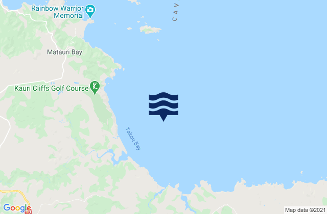 Takou Bay, New Zealandの潮見表地図