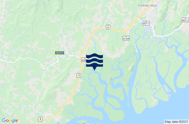 Takua Thung, Thailandの潮見表地図