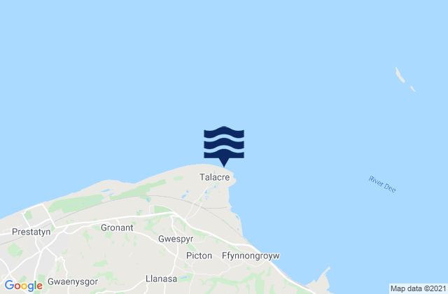 Talacre Beach, United Kingdomの潮見表地図