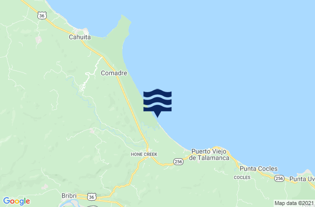 Talamanca, Costa Ricaの潮見表地図