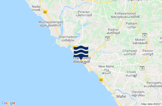 Talasseri, Indiaの潮見表地図