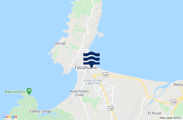 Talcahuano, Chileの潮見表地図
