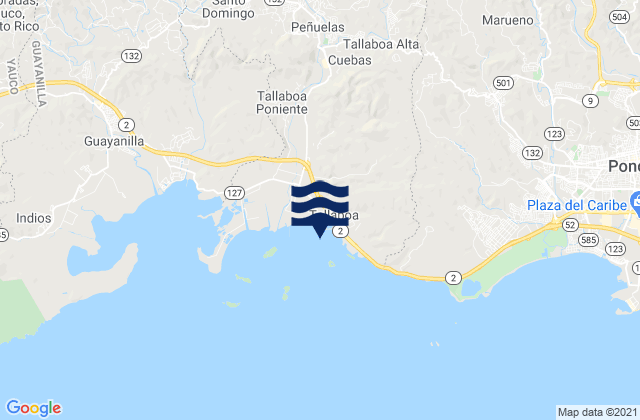 Tallaboa Alta, Puerto Ricoの潮見表地図