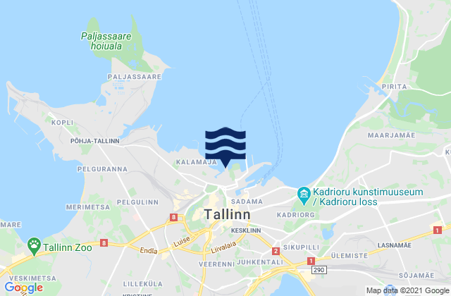 Tallinn, Estoniaの潮見表地図