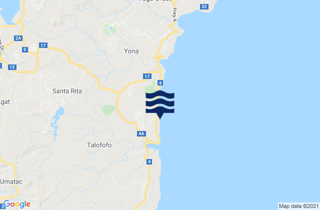 Talofofo Village, Guamの潮見表地図