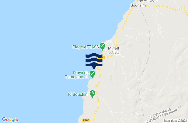 Tamajarusch, Moroccoの潮見表地図