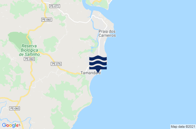 Tamandaré, Brazilの潮見表地図