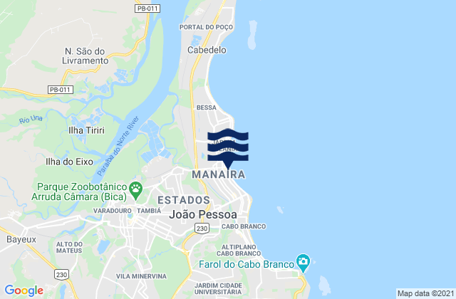 Tambau, Brazilの潮見表地図