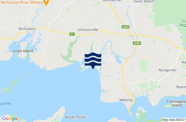 Tambo Bay, Australiaの潮見表地図
