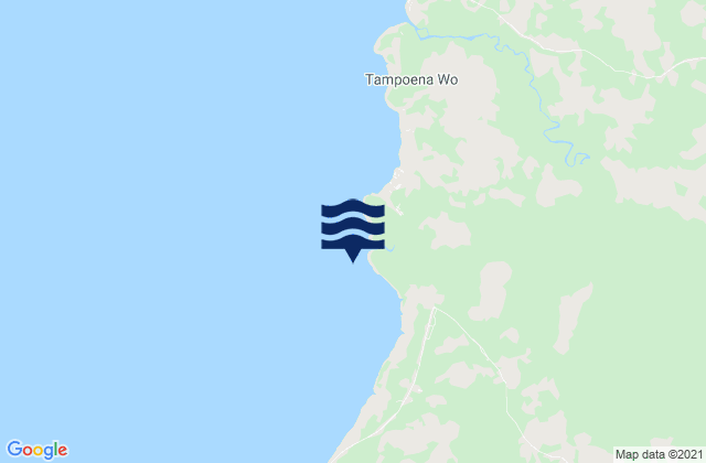 Tampunawu Muna Island, Indonesiaの潮見表地図