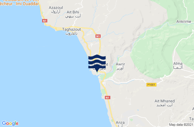 Tamraght Ouzdar, Moroccoの潮見表地図