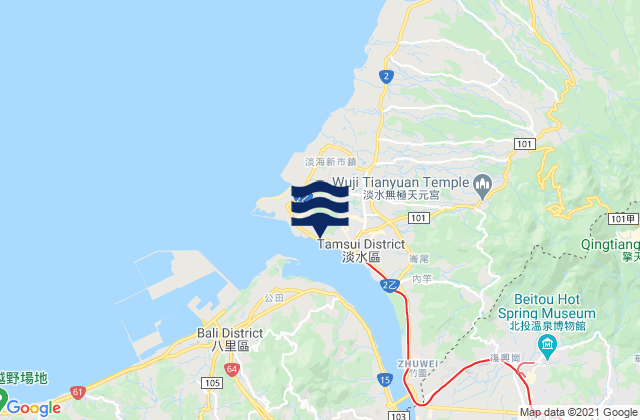 Tan-shui Kang, Taiwanの潮見表地図