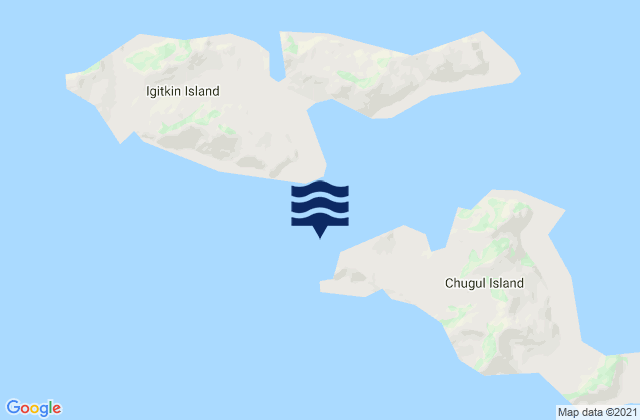 Tanager Point Chugul Island, United Statesの潮見表地図