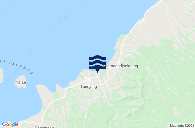 Tanahsong Daya, Indonesiaの潮見表地図