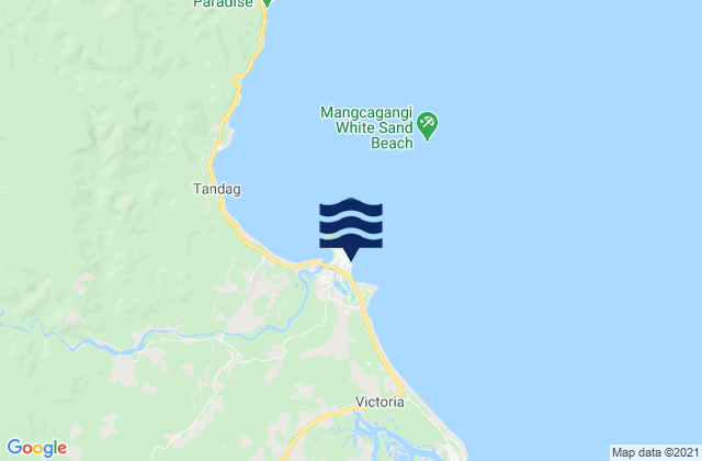 Tandag, Philippinesの潮見表地図