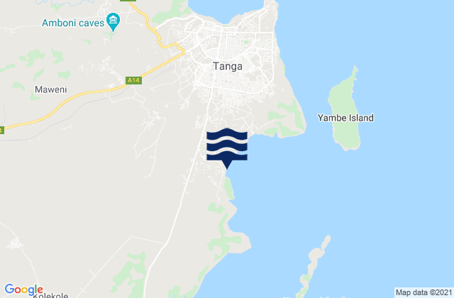 Tanga, Tanzaniaの潮見表地図