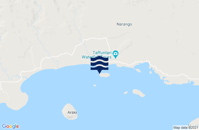 Tangao, New Caledoniaの潮見表地図