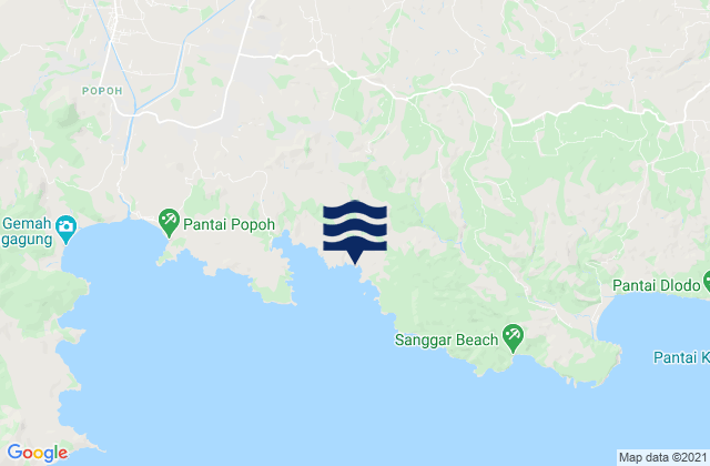Tanggunggunung, Indonesiaの潮見表地図