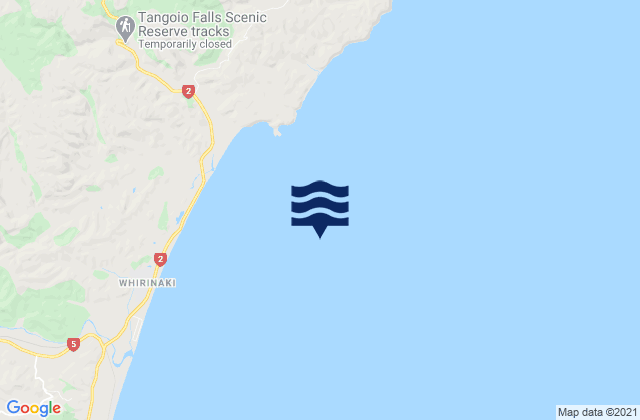 Tangoio Bluff, New Zealandの潮見表地図