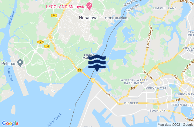 Tanjong Pasir Laba, Singaporeの潮見表地図