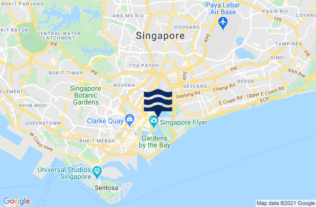 Tanjong Rhu, Singaporeの潮見表地図