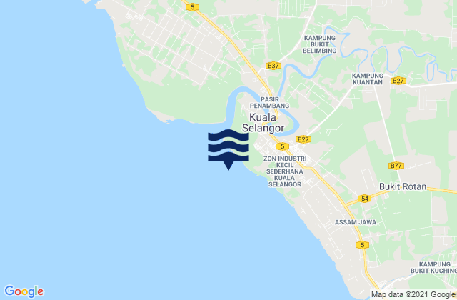 Tanjung Bakau, Indonesiaの潮見表地図
