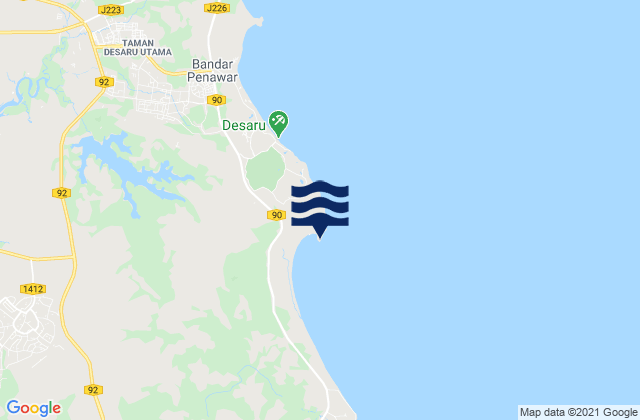 Tanjung Penawar, Malaysiaの潮見表地図