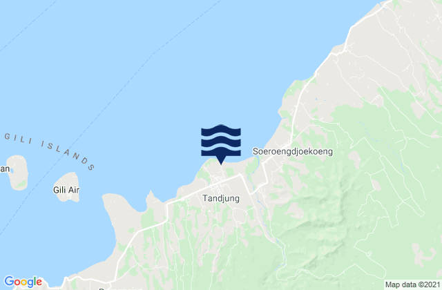 Tanjung, Indonesiaの潮見表地図