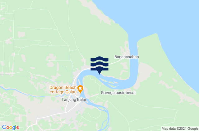 Tanjungbalai, Indonesiaの潮見表地図