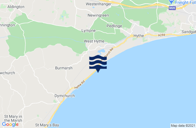 Tankerton Beach, United Kingdomの潮見表地図