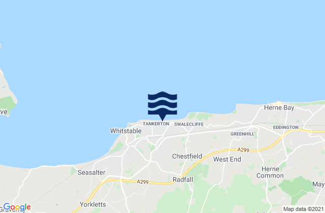 Tankerton, United Kingdomの潮見表地図