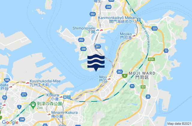 Tanokubicho, Japanの潮見表地図