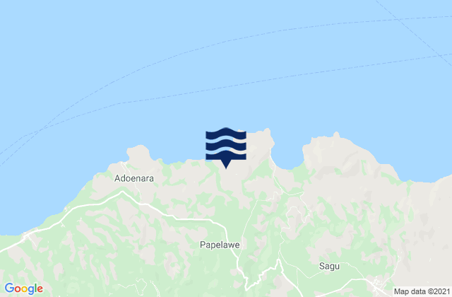 Tanuwore, Indonesiaの潮見表地図