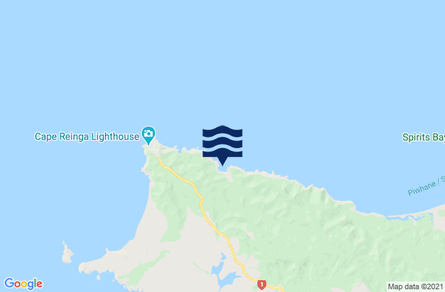Tapotupotu Bay, New Zealandの潮見表地図