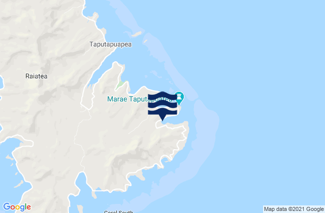 Taputapuatea, French Polynesiaの潮見表地図