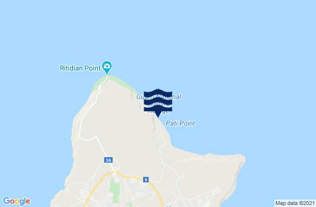Tarague Beach, Guamの潮見表地図