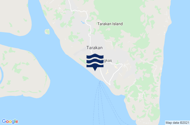Tarakan, Indonesiaの潮見表地図