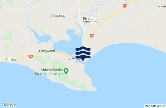Taramea Bay, New Zealandの潮見表地図