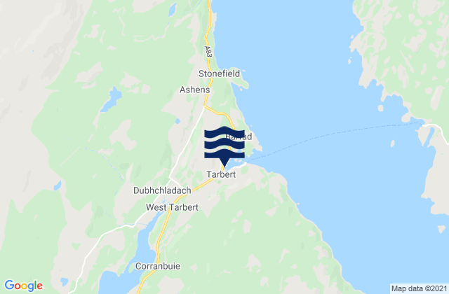 Tarbert, United Kingdomの潮見表地図