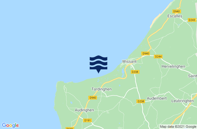 Tardinghen, Franceの潮見表地図