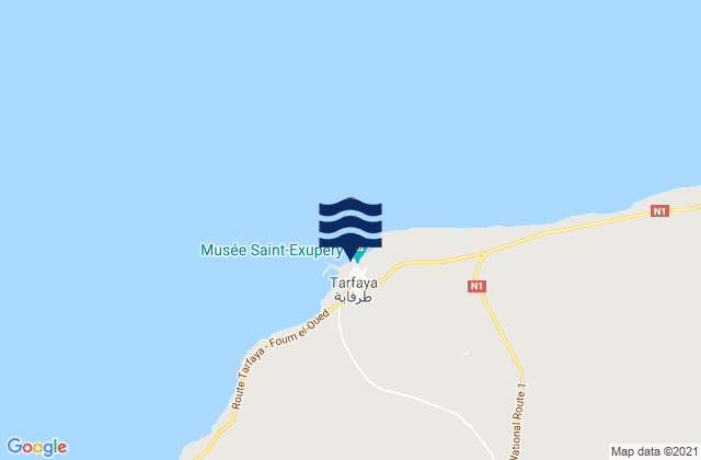 Tarfaya, Moroccoの潮見表地図
