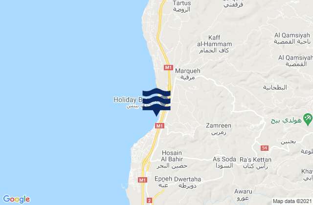 Tartus Governorate, Syriaの潮見表地図