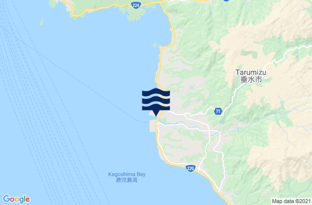 Tarumizu, Japanの潮見表地図