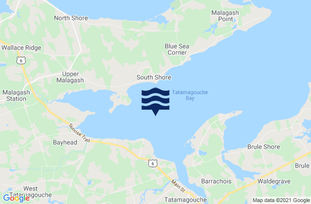 Tatamagouche Bay, Canadaの潮見表地図
